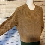 Banana Republic  Tiernan Relaxed Chunky Cotton Cropped Sweater Iced Latte Beige Photo 1