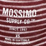Mossimo Striped V Neck Burgundy & White SS Tee Shirt Red Size XS Photo 2