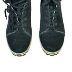 Anne Klein Langstyn Leather Ankle Boots Womens 9.5 Black Chunky Heel Moto Winter Photo 2