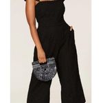 J.Crew NWT Kasana Black Embroidered Wide Crop Leg Jumpsuit Size 2 Photo 8