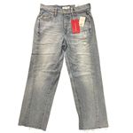 Lucky Brand  Jeans Womens 4/27 90s Loose High Rise Crop Button Fly Blue Denim‎ Photo 3