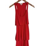 Anthropologie Puella Orange Tiered Tank Midi Dress Size XS Striped Open Back Photo 2