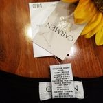 Carmen Marc Valvo 🛍 Black Peekaboo Vneck Top Sz Sm Photo 7