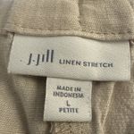 J.Jill  Pants Women’s Beige Linen Blend CropCuffed Hem Chinos Stretch Waist Sz Lp Photo 2