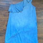 One shoulder jean dress Blue Size XS Photo 0