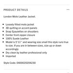 AS By DF London Leather Moto Jacket Sz S Rose Cowgirl Luxury Y2K Boho City Chick Pink Photo 14