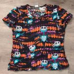 Disney  Nightmare Before Christmas Scrub Top Size Medium Photo 1