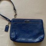 Coach Blue Leather Wristlet Wallet Bag Photo 0