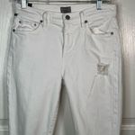 Citizens of Humanity COH Rocket Crop High Rise White Jeans Sz 28 Distressed Photo 1