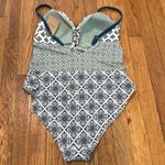 NWT Boden cutout front mosaic tile one piece swimsuit vacation teal size 14 Blue Photo 3
