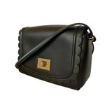Kate Spade Maple Court Zani Scalloped Edge Black Leather Crossbody Shoulder Bag Photo 9