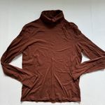 Everlane The Organic Cotton Tissue Turtleneck Brown Size Medium NWOT Photo 2