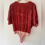 Young Fabulous and Broke Rust Burnt Orange Velvet Plunge Bodysuit Photo 4