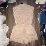 Splendid Denim Khaki Tie Waist Romper Photo 1