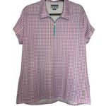 Alexander Julian Women's XXL Cycling Jersey 1/4 Zip Multicolor Check Back Pocket Photo 0