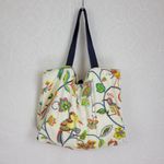 Be You Women's Tote‎ Bag 24"x18" White Floral Animal Print Double Handle Strap Photo 1