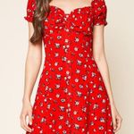 Sugar Lips Fever Dream Floral Button Up Babydoll Mini Dress Photo 5