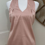 Superdown Halter V Neck Satin Top Sz XS Pink Flowy Feminine Coquette Photo 0