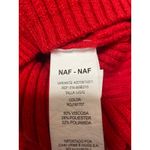 Naf Naf Red One Shoulder Long Sleeve Mock Neck Rib Knit Crop Sweater Top Size L Size L Photo 3