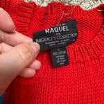 Vintage Raquel Collection Hand Made in Peru Tennis Match in the City Red Size L Photo 3
