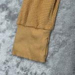 Offline By Aerie Waffle Knit Hoodie Women S Tan Long Sleeve Crop Pullover Lounge Brown Photo 4