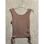 Love, Fire Love Fire Ruched Drawstring Tank Top Ribbed Knit Mauve M/M Casual Summer Photo 4