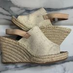Toms  NEW Women's Natural Canvas Espadrille Beachy Wedge Monica Sandals Sz 7.5 Photo 4