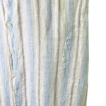 CP Shades Michelle Dress Size Medium Linen Stripe Button Front Maxi Made in USA Photo 12