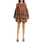 BYTIMO Baby Cord Shift Dress In Winterfield Bohemian Cottagecorecore‎ Size XS Brown Photo 3