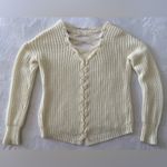 American Rag  Cie Women’s Cream Long Sleeve Knit Sweater W/ Lace Back Size M Photo 4