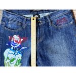 Ed Hardy Vintage  Jeans SZ 27 Rhinestone‎ Skull Rose Embellished Denim Grunge Y2K Photo 4