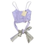 Savia NWT lavender purple wrap adjustable tie crop tank top women’s size small Photo 1