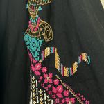 Small Vintage 40s 50s Embroidered Paris cotton skirt Photo 5