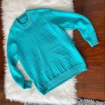 80s 90s Vintage Sweater Turquoise Blue Aqua Size M/L Size M Photo 2