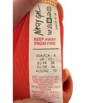 Nasty Gal Women’s Small 6 Orange Terry High Waist Midi Skirt | Split Hem Bodycon Photo 6