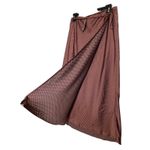 NWT J.CREW Women’s Maxi Wrap Slip Skirt Brown and White Polka Dot Med Photo 2