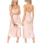 Show Me Your Mumu Verona Cowl Dress Rose Gold Luxe Satin XXL Photo 0