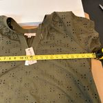 Philosophy Olive Eyelet Short Sleeve Top V-Neck Women’s Size 1X Photo 6