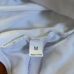 White Cutout One Piece Swimsuit Size M Photo 2