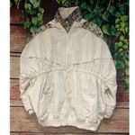 Free People  She Fly Jacket Coat White Hood Layered Embroidered Aztec XS Oversize Photo 4