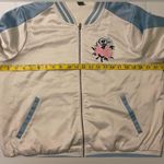 Disney Alice in Wonderland Cream Embroidered Zip Up Bomber Jacket- Large Photo 7