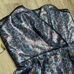 Betsey Johnson Betsy Johnson Evening Metallic Blue Leopard Print Prom/Homecoming/Wedding Dress Photo 6