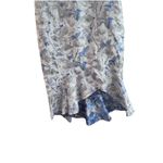 JJ's House Floral Midi Mermaid Dress Size XL Jacquard Wedding Whimsical Glam NEW Silver Photo 2