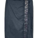 Wolford Black Pencil Skirt Front Slit Satin and Lace‎ Stripe Trim Size US 6 Photo 0