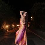 ZARA dress midi tie dye prints straps slip satin wedding party cocktail summer Photo 11