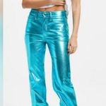 Good American  Metallic Faux Leather Pants Photo 1
