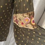 Chico's CHICO’s FLORAL EMBROIDERED OLIVE GREEN BOHEMIAN TOP SZ: Medium Photo 2