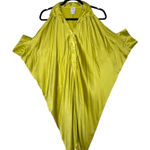 Sara Roka Silk Shirt Dress Size M Green Statement Piece Maximalist Resort Wear Size M Photo 0