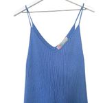 Free People FP Beach  Ribbed Knit Swing Blue Sleeveless Roper Size Large Photo 2