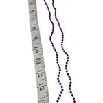 Long Purple Bead Necklace Mardi Gras Costume Jewelry 34 Inch Length Photo 2